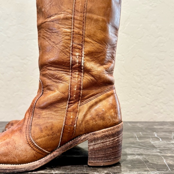 Frye Vintage Knee High Leather Campus Boots - Picture 3 of 14